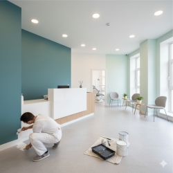 pintura em clínica odontológica