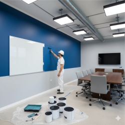 pintura em sala de reunião